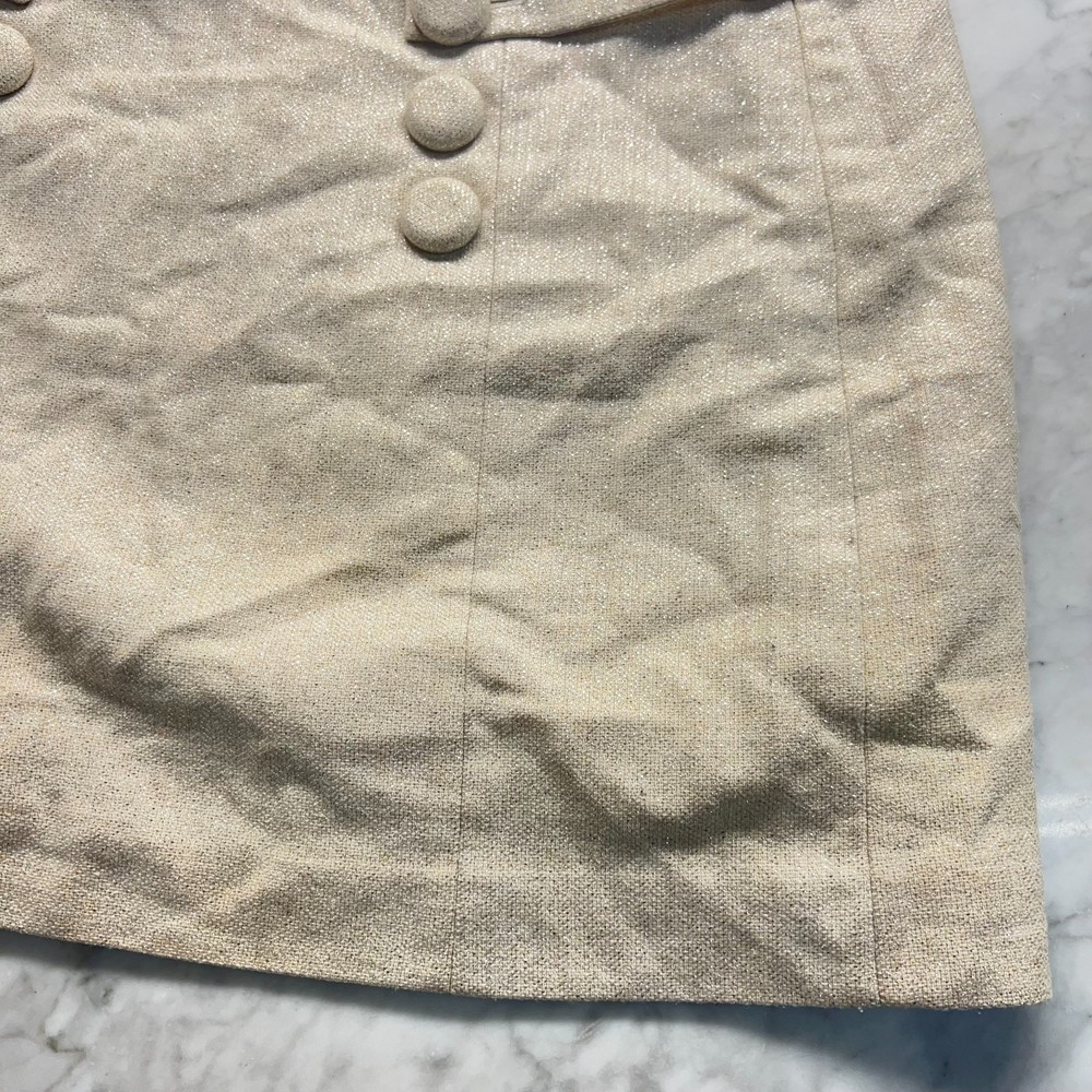 J. Crew Ivory Shimmer Wool Blend Mini Skirt 6 - Picture 10 of 13